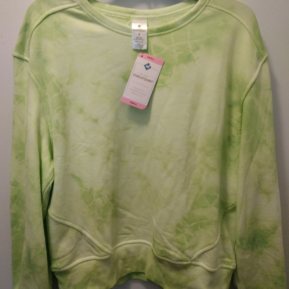 Green Tie-Dye Sweatshirt - Picture 5 of 5